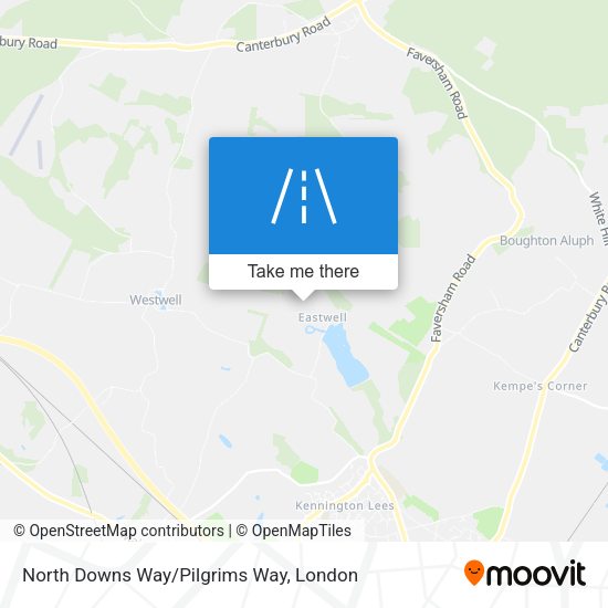 North Downs Way/Pilgrims Way map