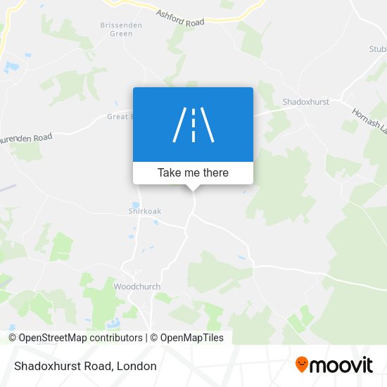Shadoxhurst Road map