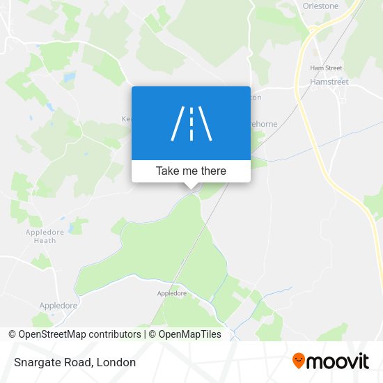 Snargate Road map