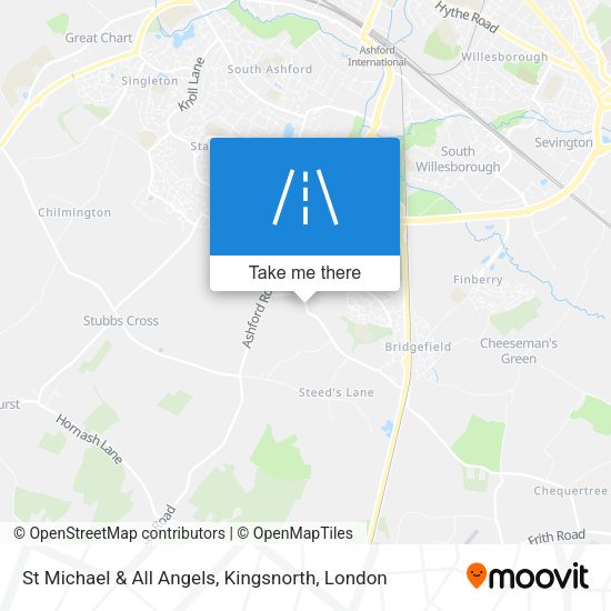 St Michael & All Angels, Kingsnorth map