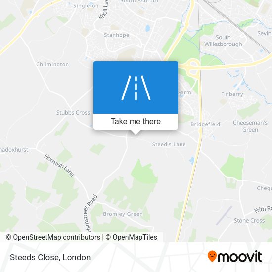 Steeds Close map