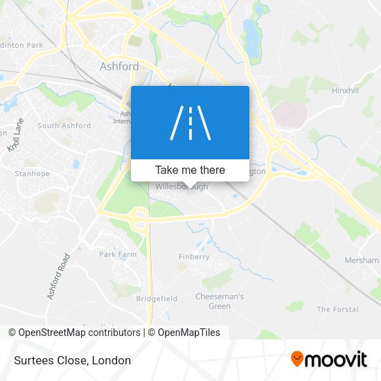 Surtees Close map