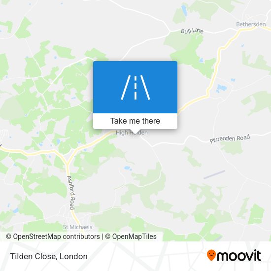 Tilden Close map
