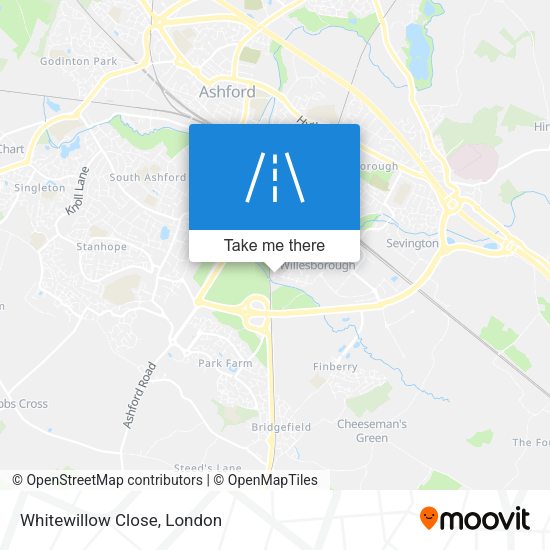 Whitewillow Close map