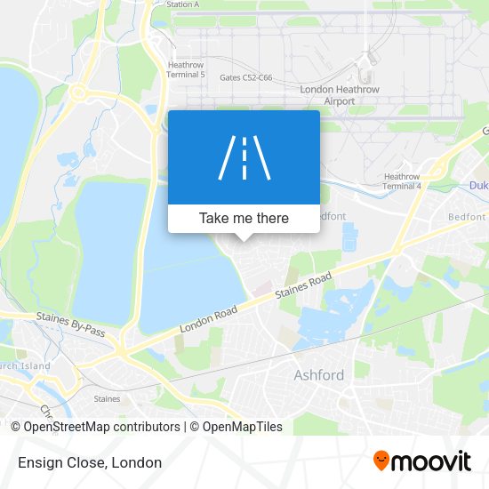 Ensign Close map