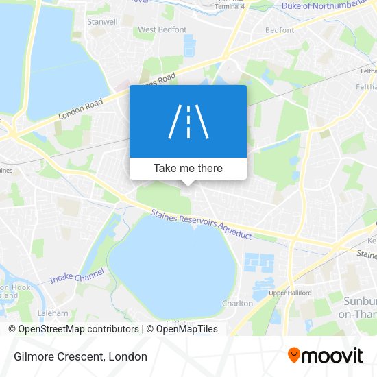 Gilmore Crescent map