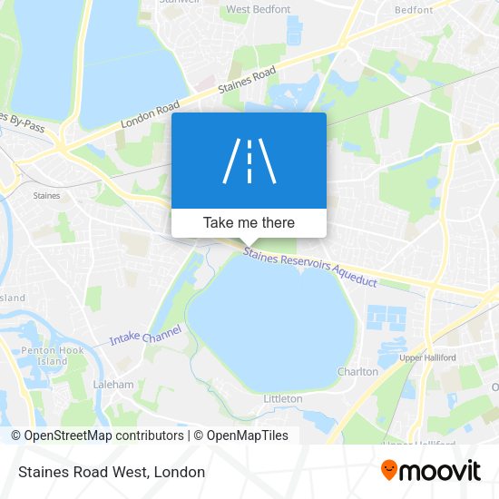 Staines Road West map