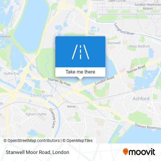 Stanwell Moor Road map