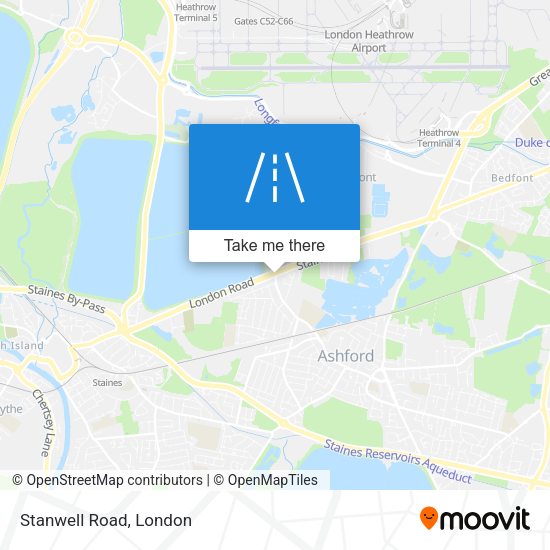 Stanwell Road map