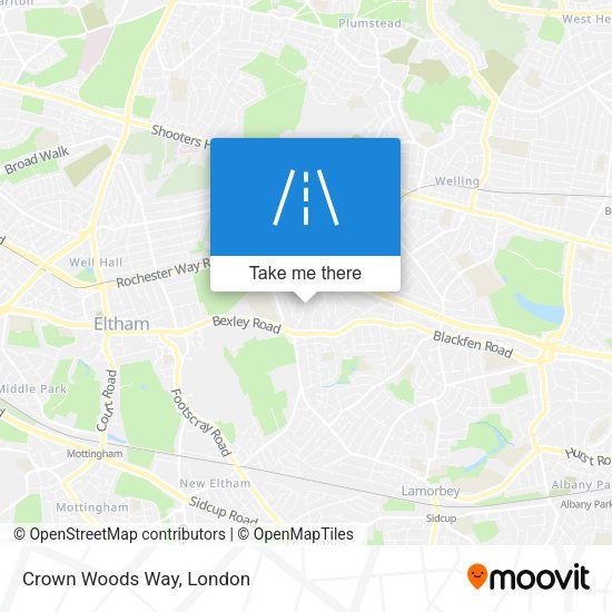 Crown Woods Way map