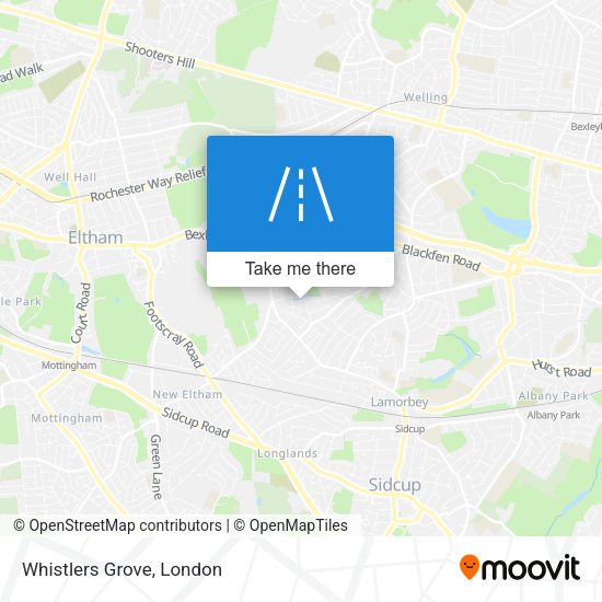 Whistlers Grove map