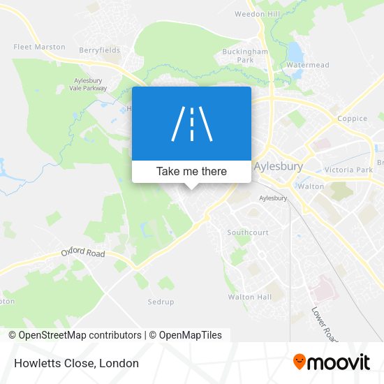 Howletts Close map