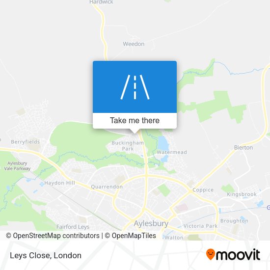 Leys Close map
