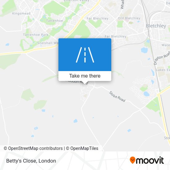 Betty's Close map