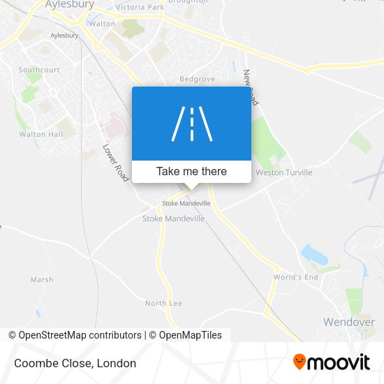 Coombe Close map