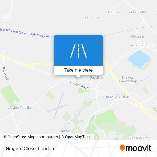 Gingers Close map