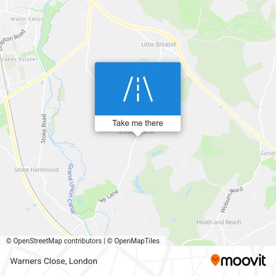 Warners Close map
