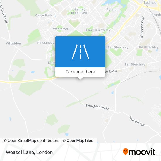 Weasel Lane map