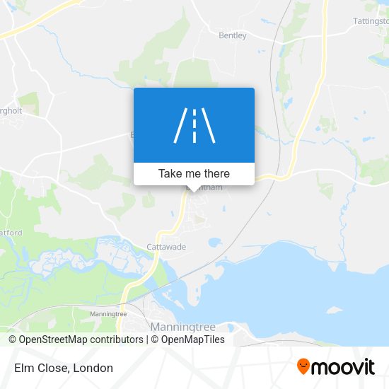 Elm Close map