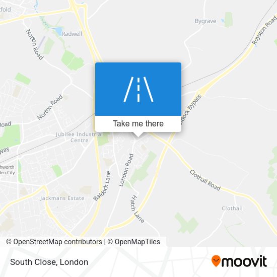 South Close map
