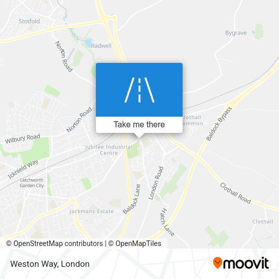Weston Way map