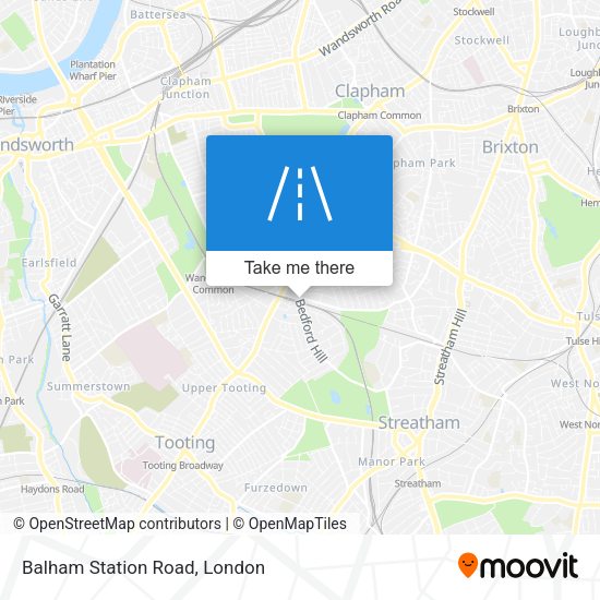 Balham Station Road map