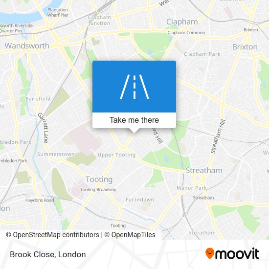 Brook Close map