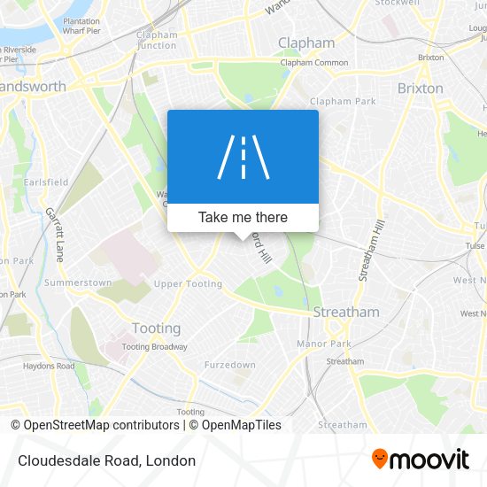 Cloudesdale Road map