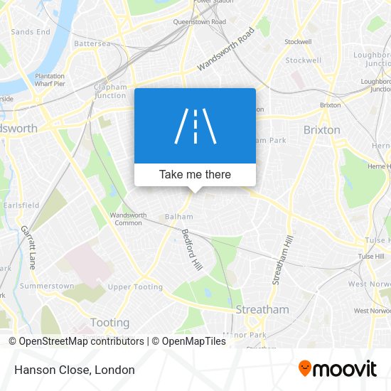 Hanson Close map