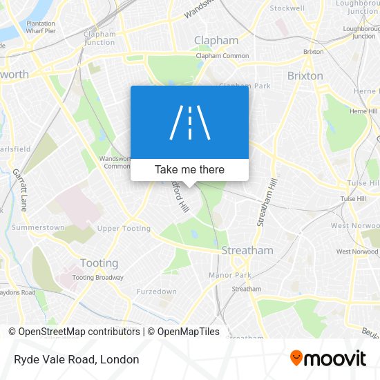 Ryde Vale Road map