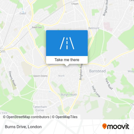 Burns Drive map