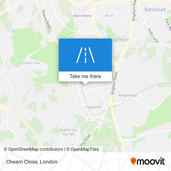 Cheam Close map