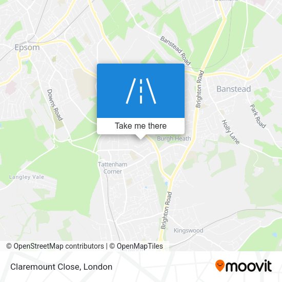 Claremount Close map
