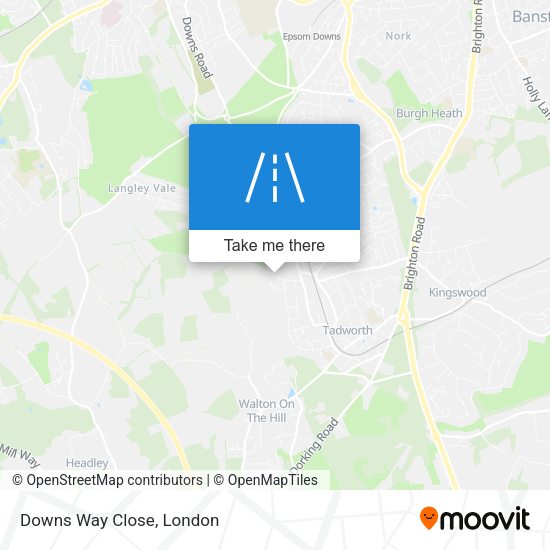 Downs Way Close map