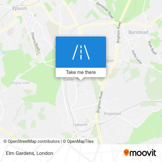 Elm Gardens map