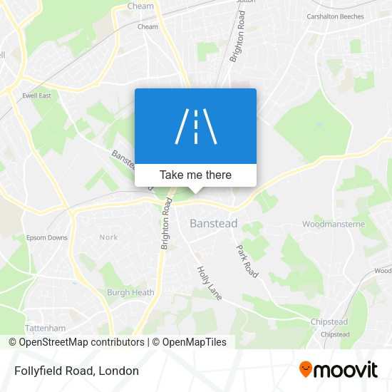 Follyfield Road map