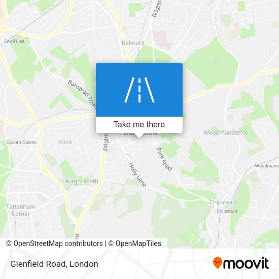 Glenfield Road map