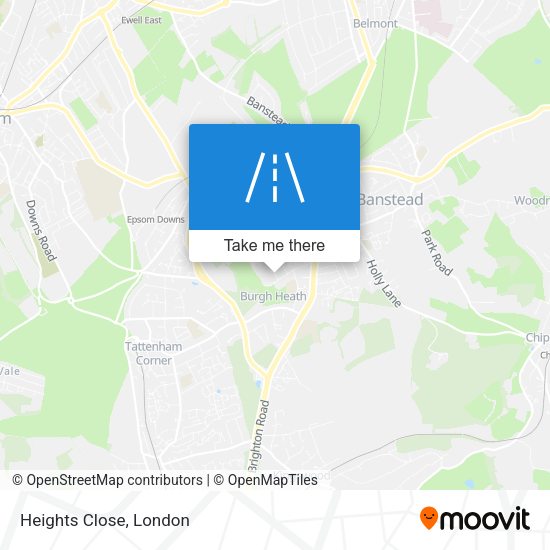 Heights Close map