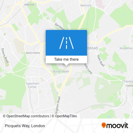 Picquets Way map
