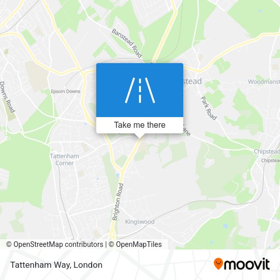 Tattenham Way map