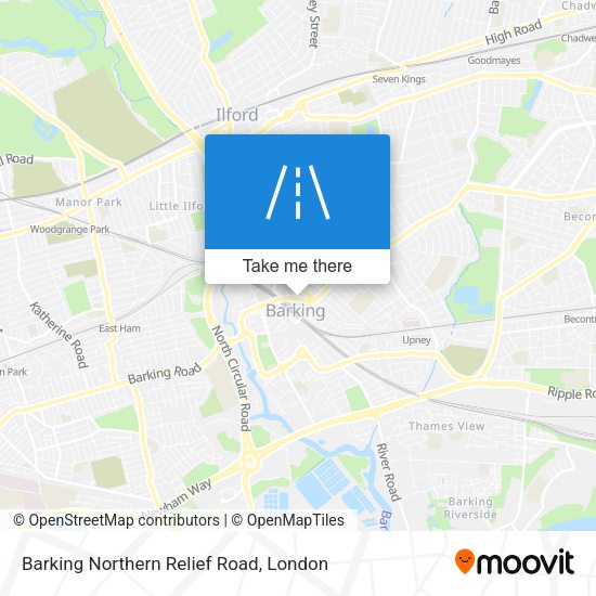 Barking Northern Relief Road map