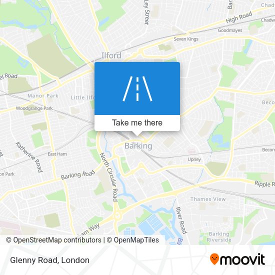 Glenny Road map