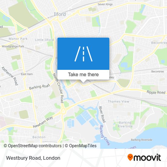 Westbury Road map