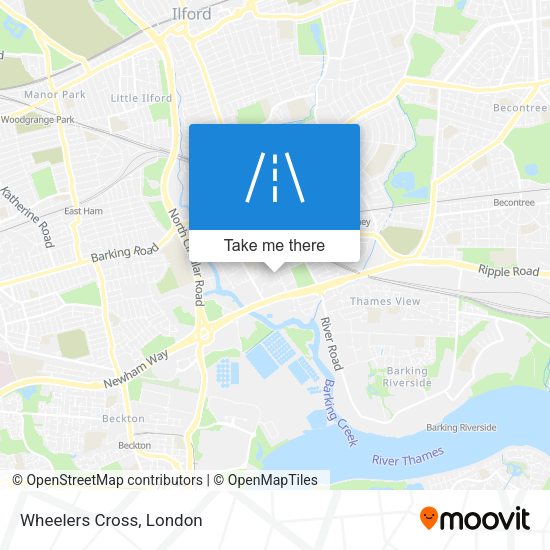 Wheelers Cross map