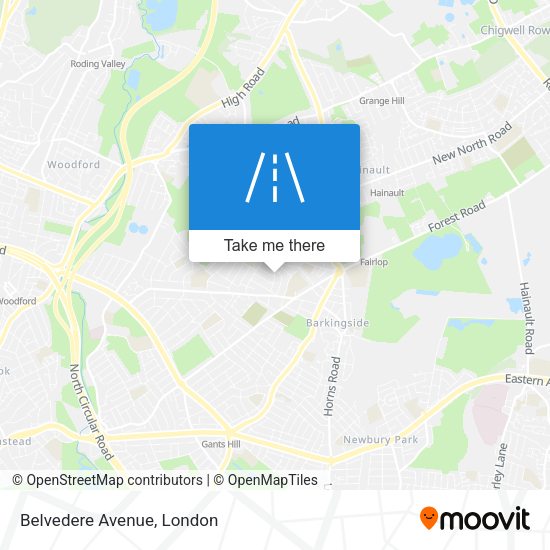 Belvedere Avenue map