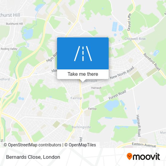Bernards Close map