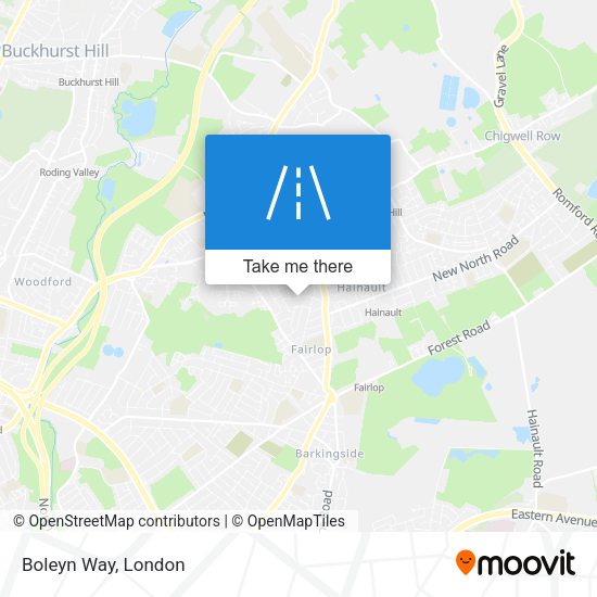 Boleyn Way map