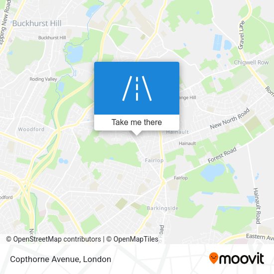 Copthorne Avenue map
