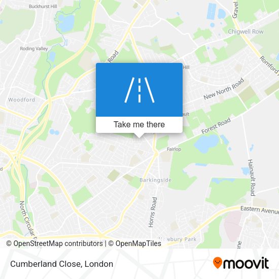 Cumberland Close map