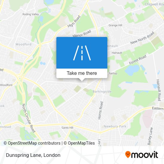 Dunspring Lane map